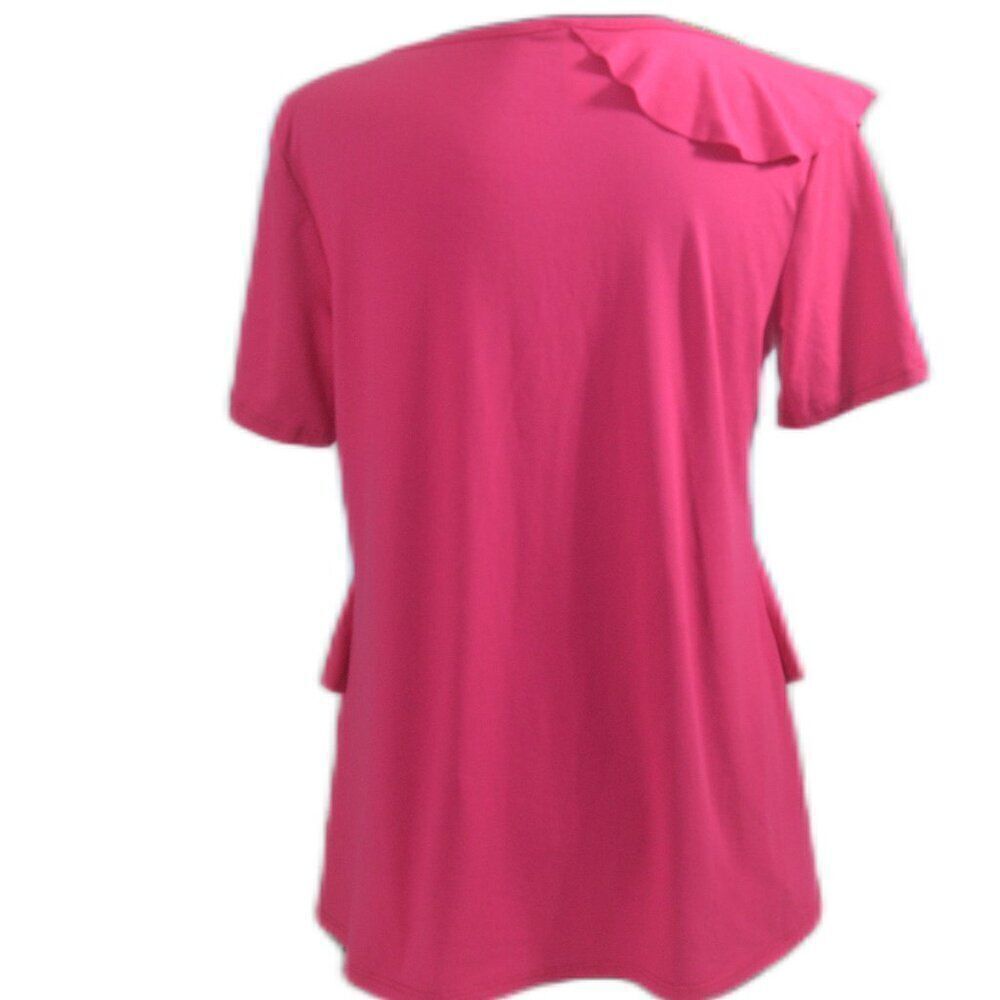 Melon Ruffle Trim Top Pink Boutique Size Small - Picture 4 of 6
